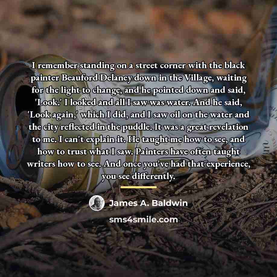“I remember standing on a street corner with the black…” quote by James A. Baldwin
