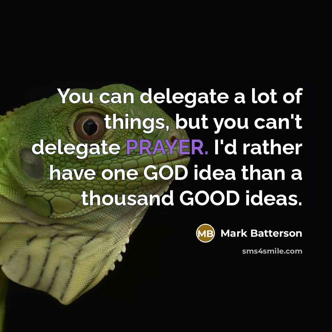 “You can delegate a lot of things, but you can't…” quote by Mark Batterson