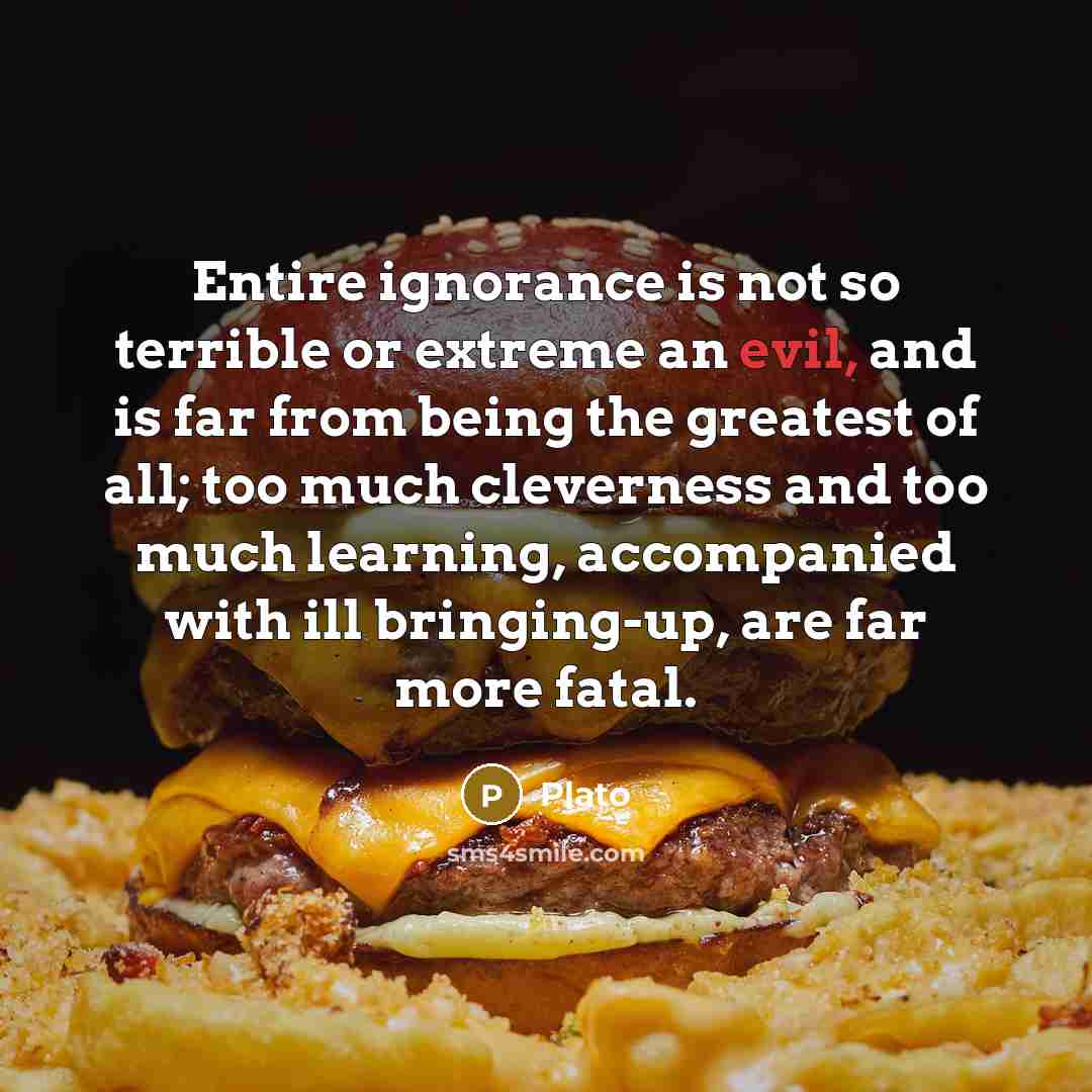 “Entire ignorance is not so terrible or extreme an evil,…” quote by Plato