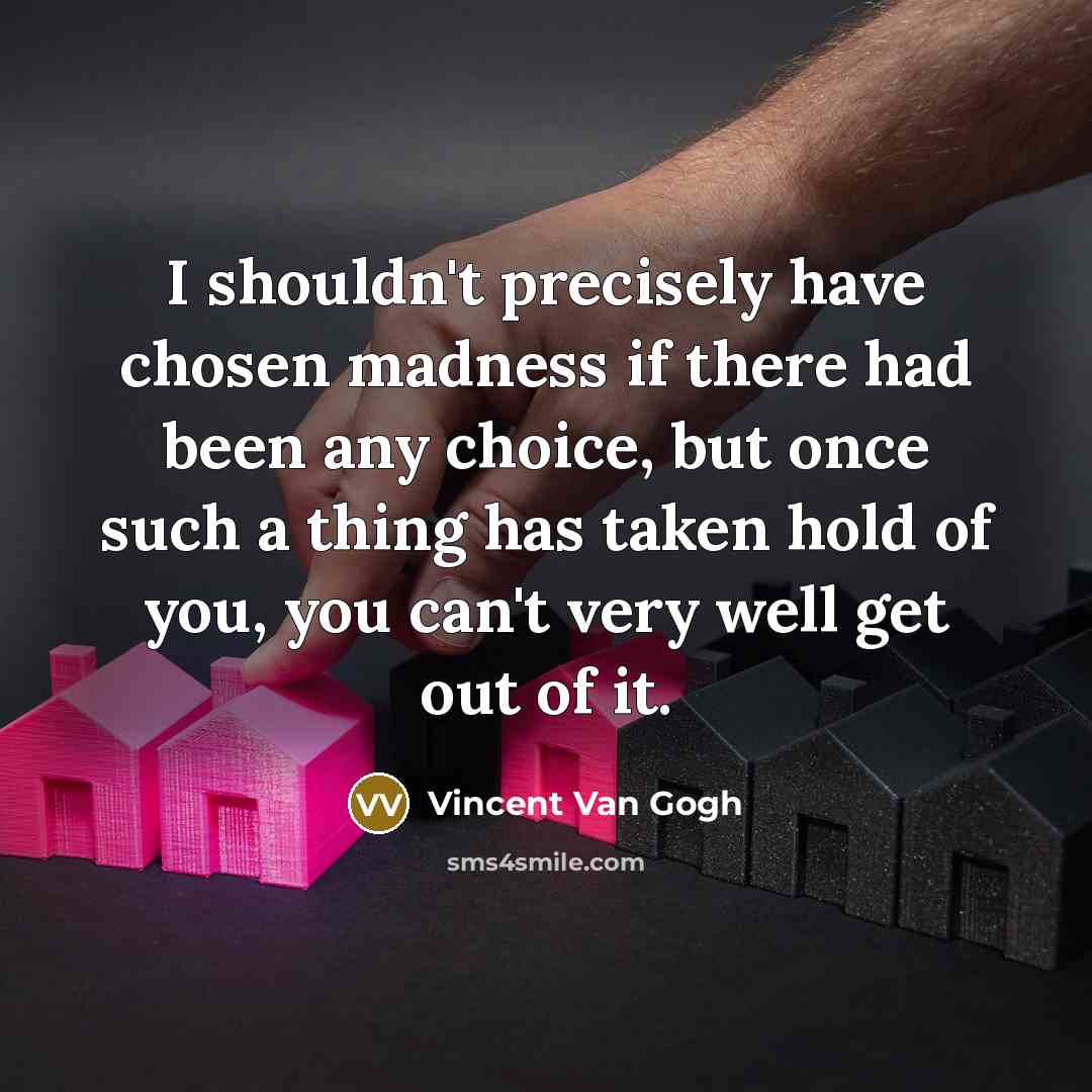 “I shouldn't precisely have chosen madness if there had been…” quote by Vincent Van Gogh