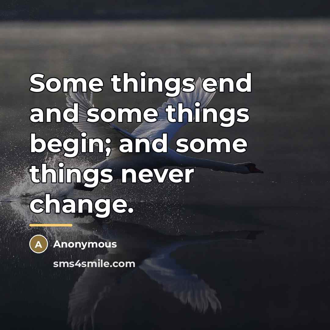“Some things end and some things begin; and some things…” quote by Anonymous