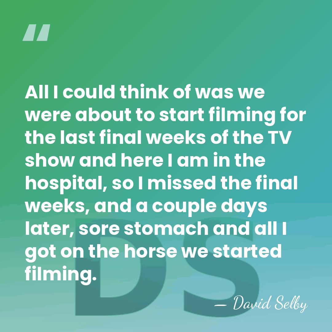 All I could think of was we were about to start filming&hellip; - David Selby