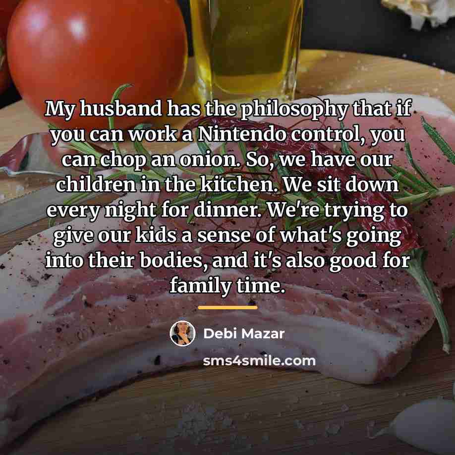 “My husband has the philosophy that if you can work…” quote by Debi Mazar