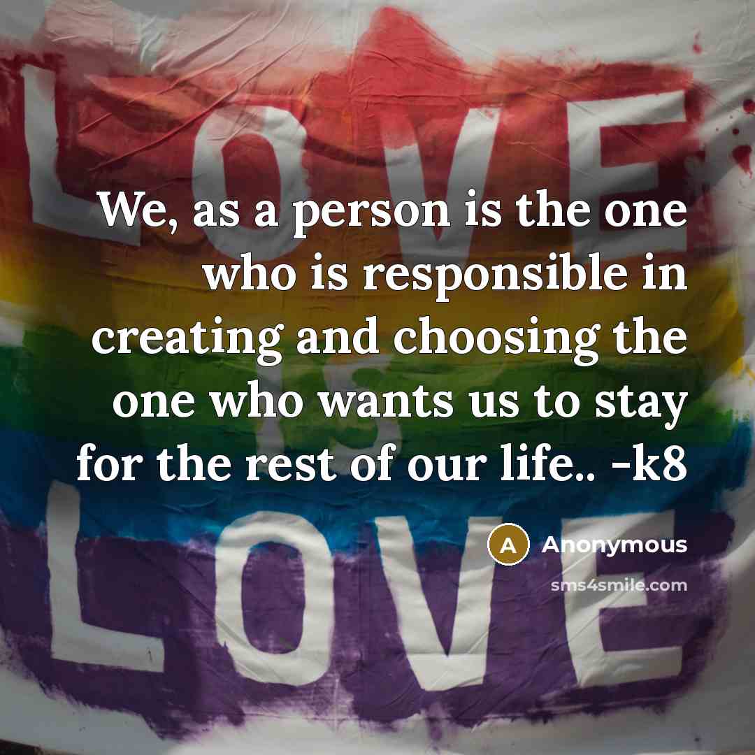 “We, as a person is the one who is responsible…” quote by Anonymous