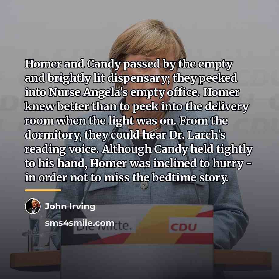 “Homer and Candy passed by the empty and brightly lit…” quote by John Irving