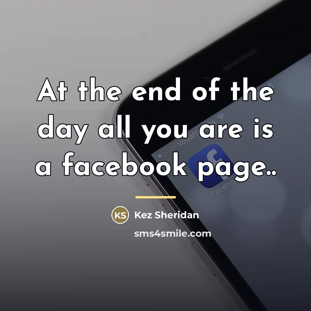 “At the end of the day all you are is…” quote by Kez Sheridan