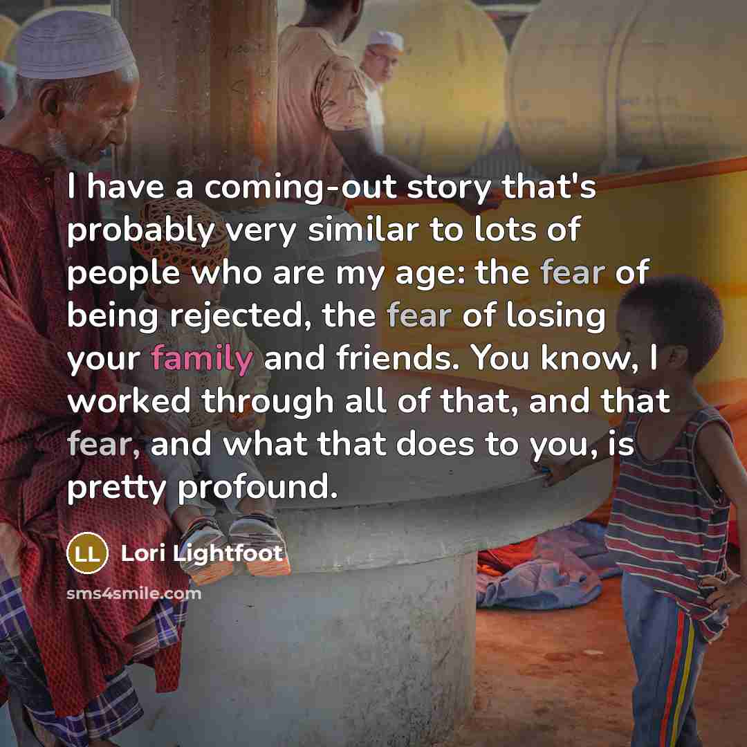 “I have a coming-out story that's probably very similar to…” quote by Lori Lightfoot