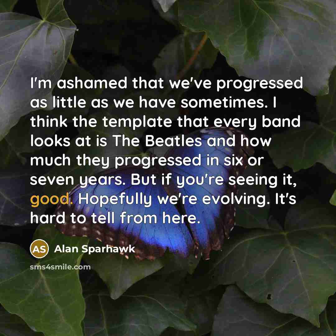 “I'm ashamed that we've progressed as little as we have…” quote by Alan Sparhawk