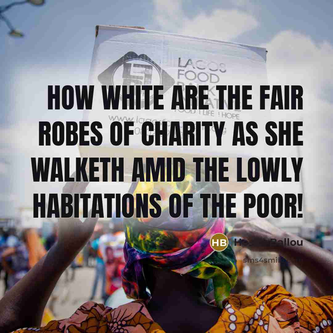 “How white are the fair robes of Charity as she…” quote by Hosea Ballou