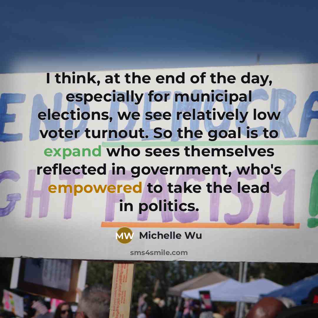 “I think, at the end of the day, especially for…” quote by Michelle Wu
