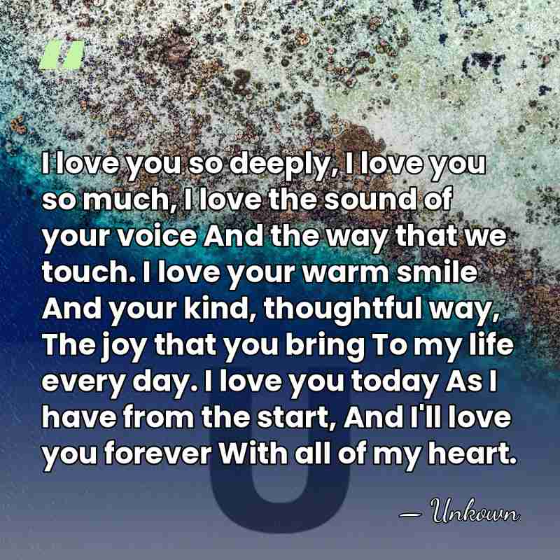 I love you so deeply, I love you so much, I love&hellip; - Unkown