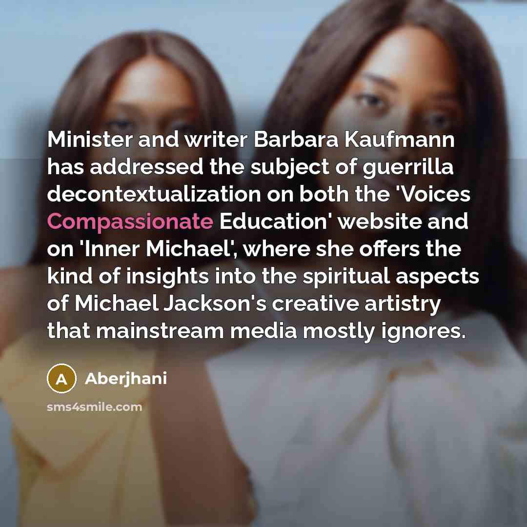 “Minister and writer Barbara Kaufmann has addressed the subject of…” quote by Aberjhani