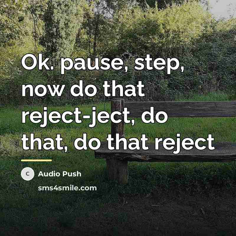 “Ok. pause, step, now do that reject-ject, do that, do…” quote by Audio Push