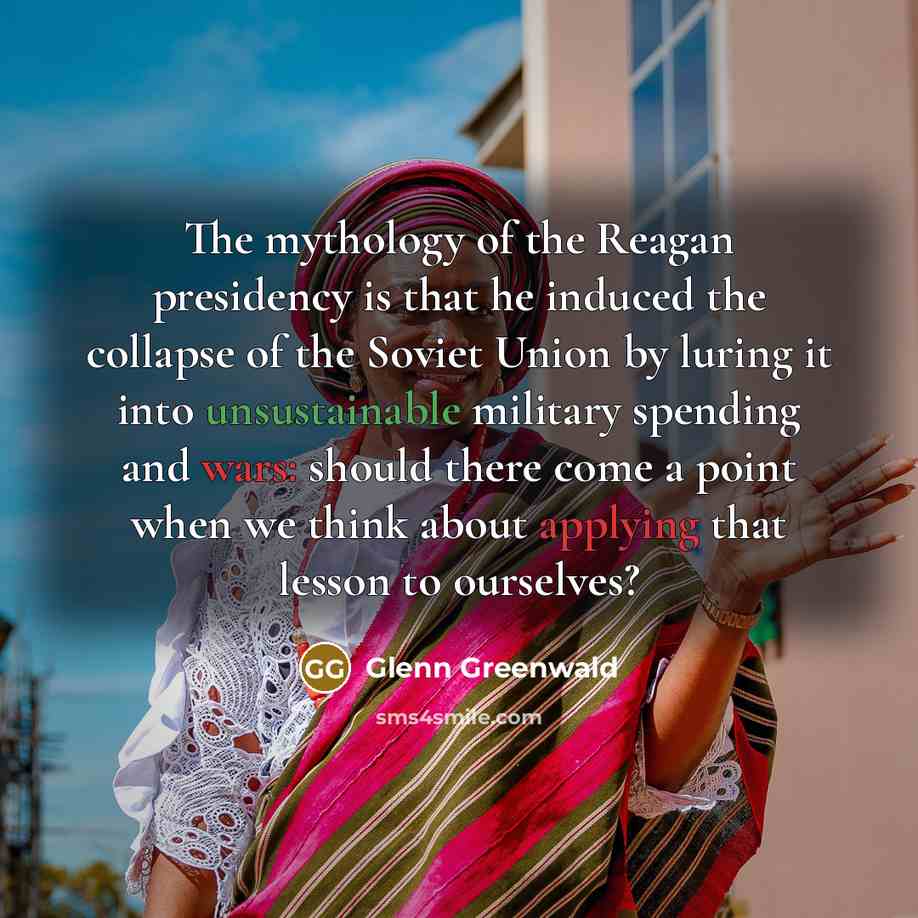 “The mythology of the Reagan presidency is that he induced…” quote by Glenn Greenwald