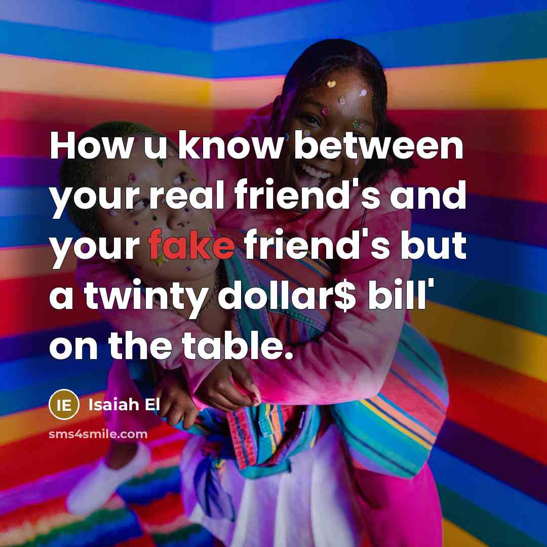 “How u know between your real friend's and your fake…” quote by Isaiah El