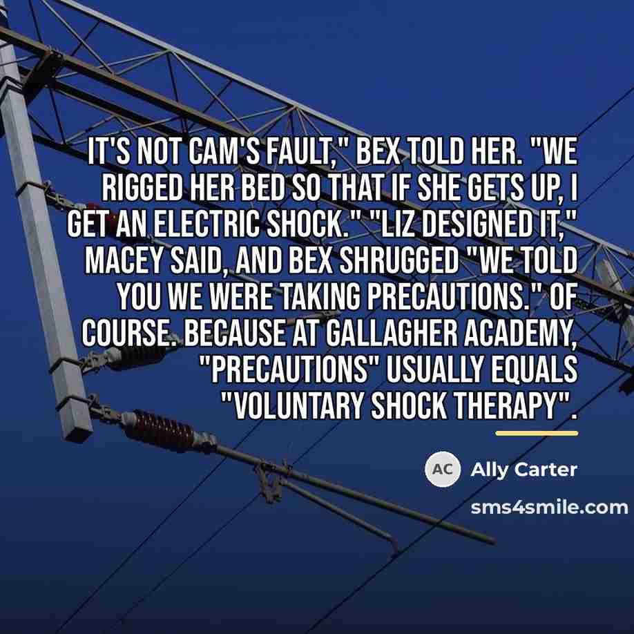 “It's not Cam's fault," Bex told her. "We rigged her…” quote by Ally Carter
