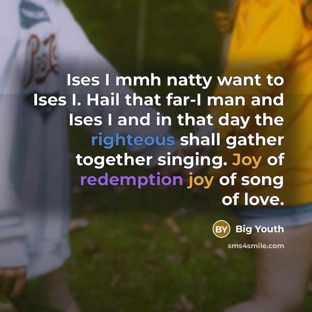 “Ises I mmh natty want to Ises I. Hail that…” quote by Big Youth
