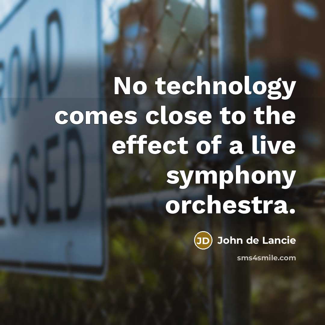“No technology comes close to the effect of a live…” quote by John de Lancie