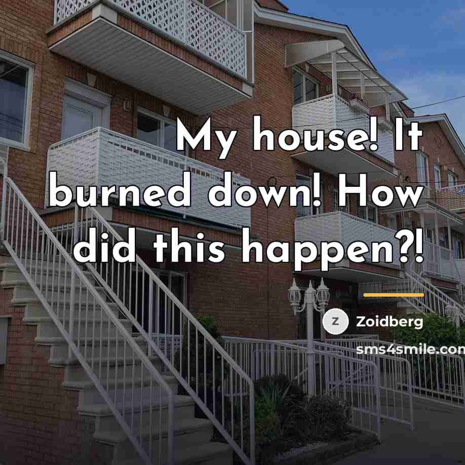 “My house! It burned down! How did this happen?!…” quote by Zoidberg