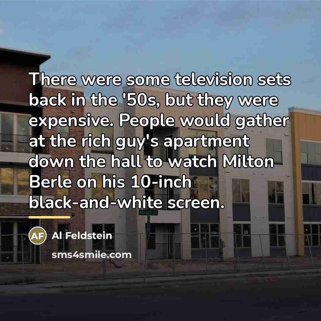 “There were some television sets back in the '50s, but…” quote by Al Feldstein