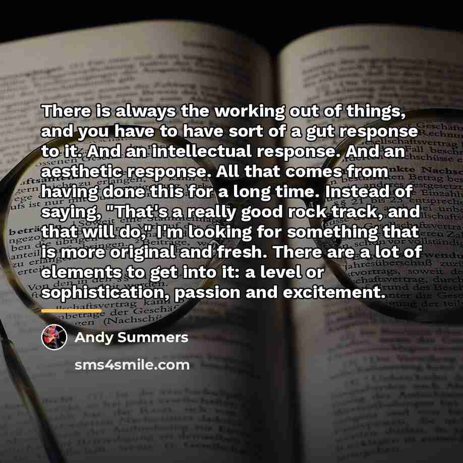 “There is always the working out of things, and you…” quote by Andy Summers