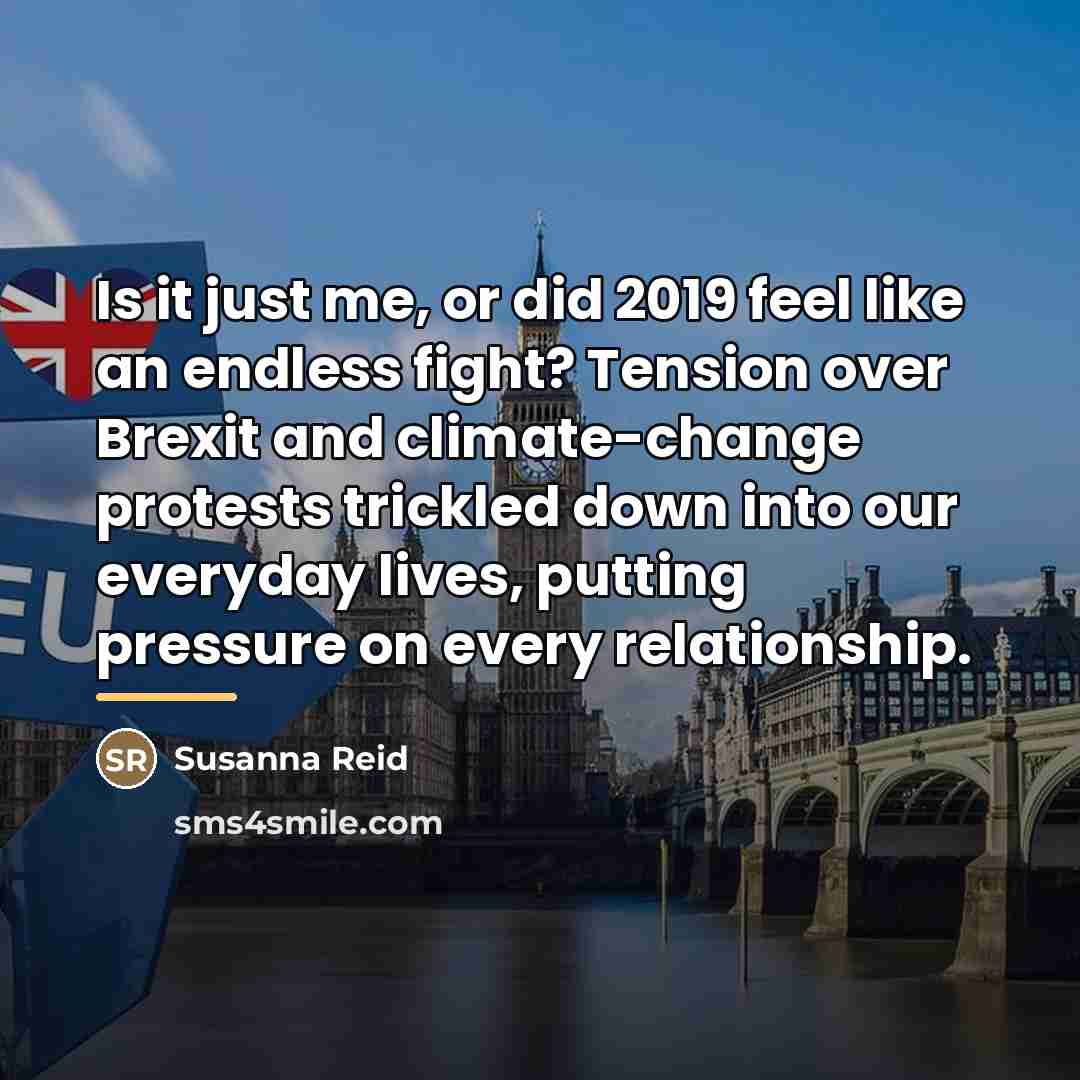 “Is it just me, or did 2019 feel like an…” quote by Susanna Reid