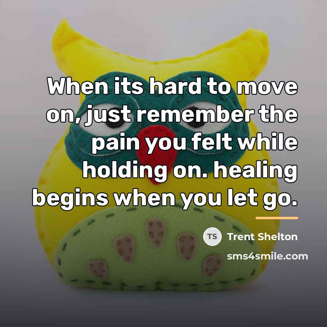 “When its hard to move on, just remember the pain…” quote by Trent Shelton