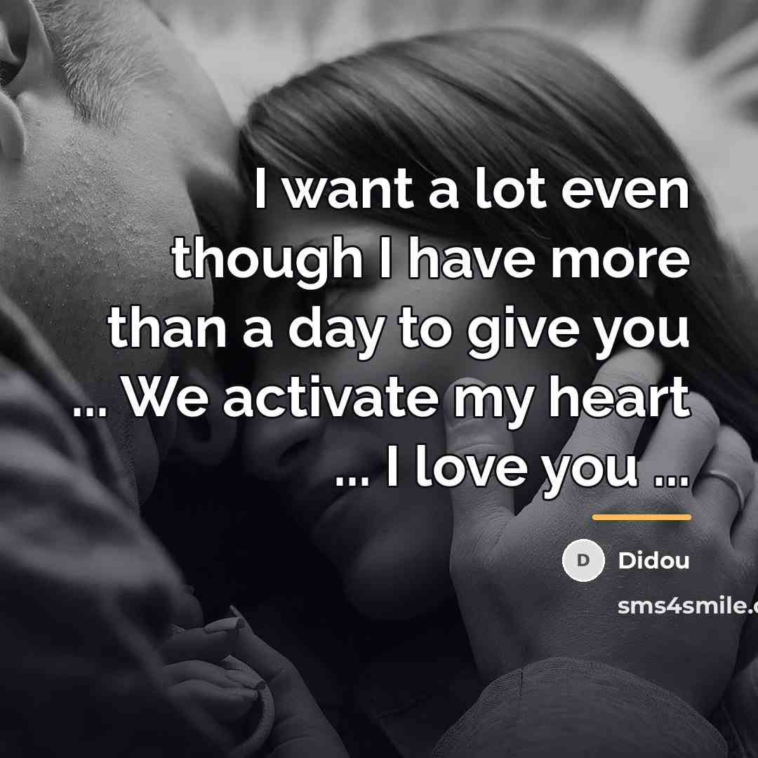 “I want a lot even though I have more than…” quote by Didou