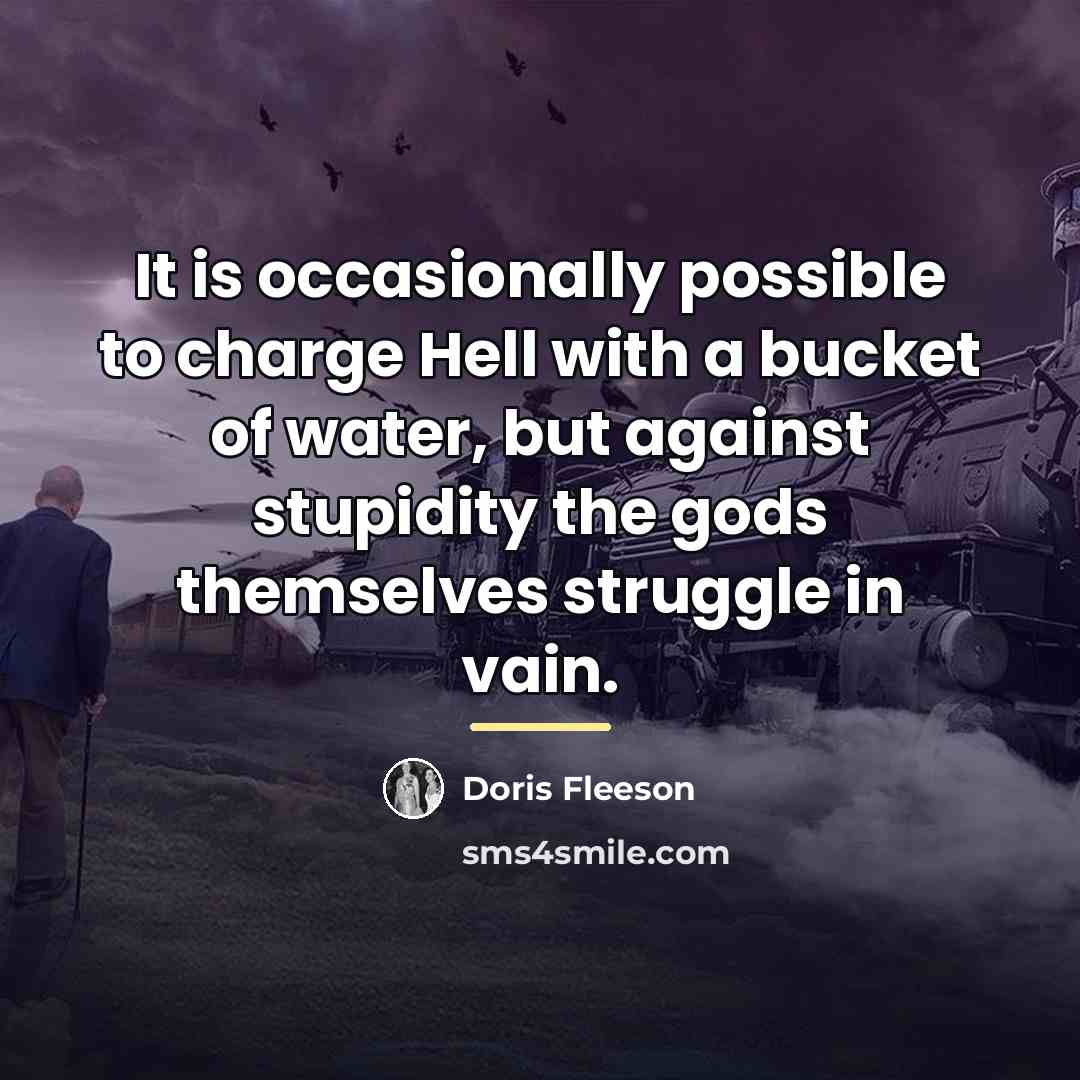 “It is occasionally possible to charge Hell with a bucket…” quote by Doris Fleeson
