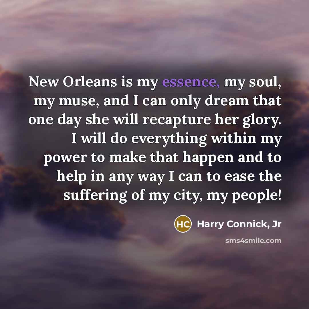 “New Orleans is my essence, my soul, my muse, and…” quote by Harry Connick, Jr