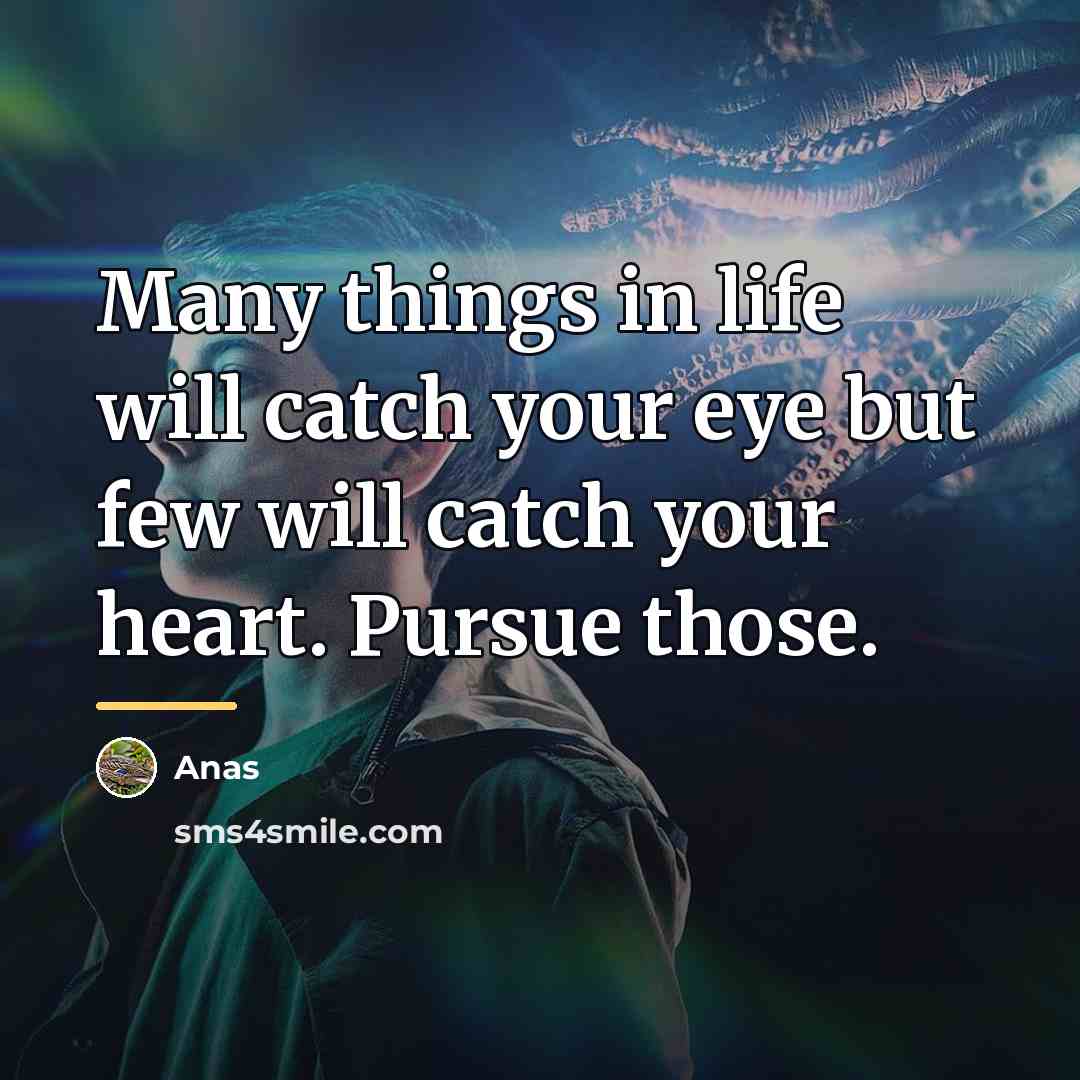 “Many things in life will catch your eye but few…” quote by Anas