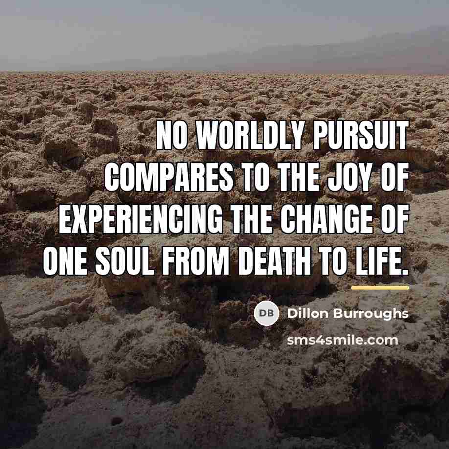 “No worldly pursuit compares to the joy of experiencing the…” quote by Dillon Burroughs