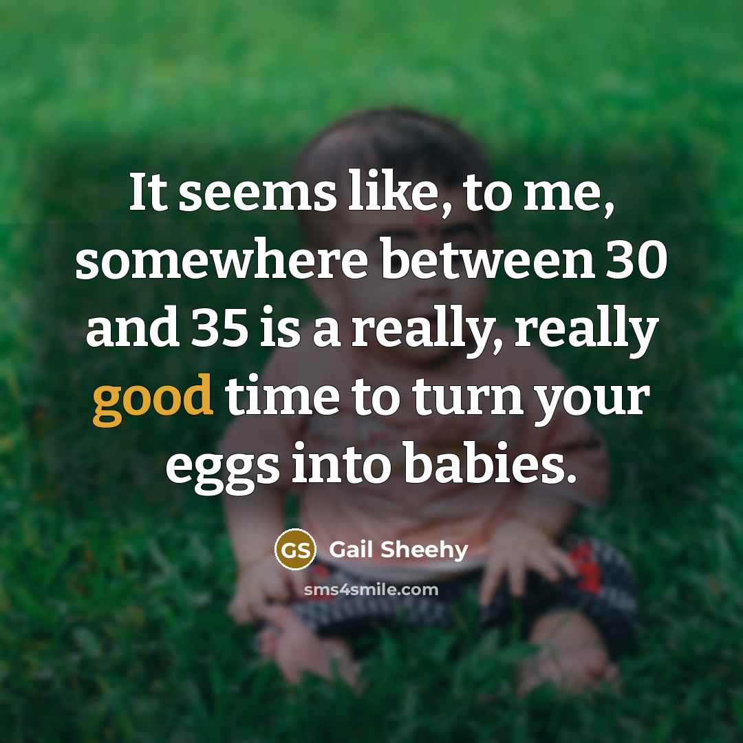 “It seems like, to me, somewhere between 30 and 35…” quote by Gail Sheehy