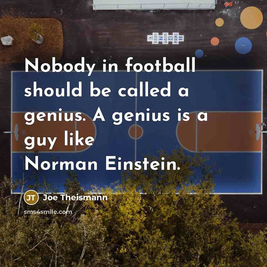 “Nobody in football should be called a genius. A genius…” quote by Joe Theismann