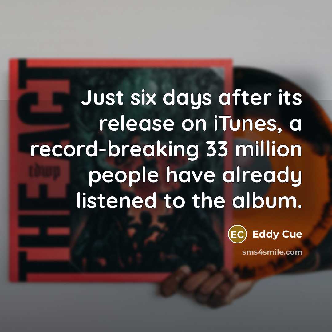“Just six days after its release on iTunes, a record-breaking…” quote by Eddy Cue