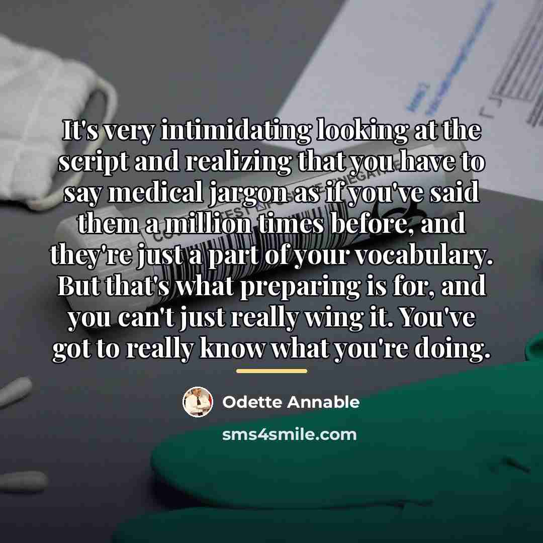 “It's very intimidating looking at the script and realizing that…” quote by Odette Annable