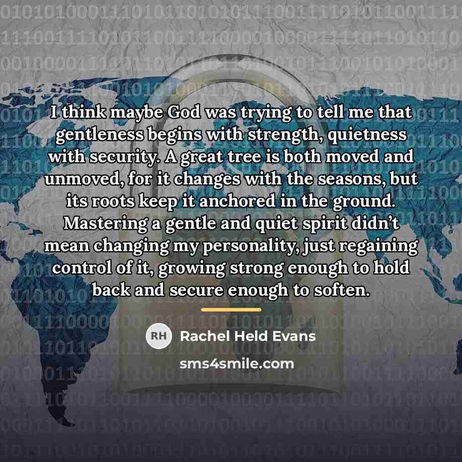 “I think maybe God was trying to tell me that…” quote by Rachel Held Evans
