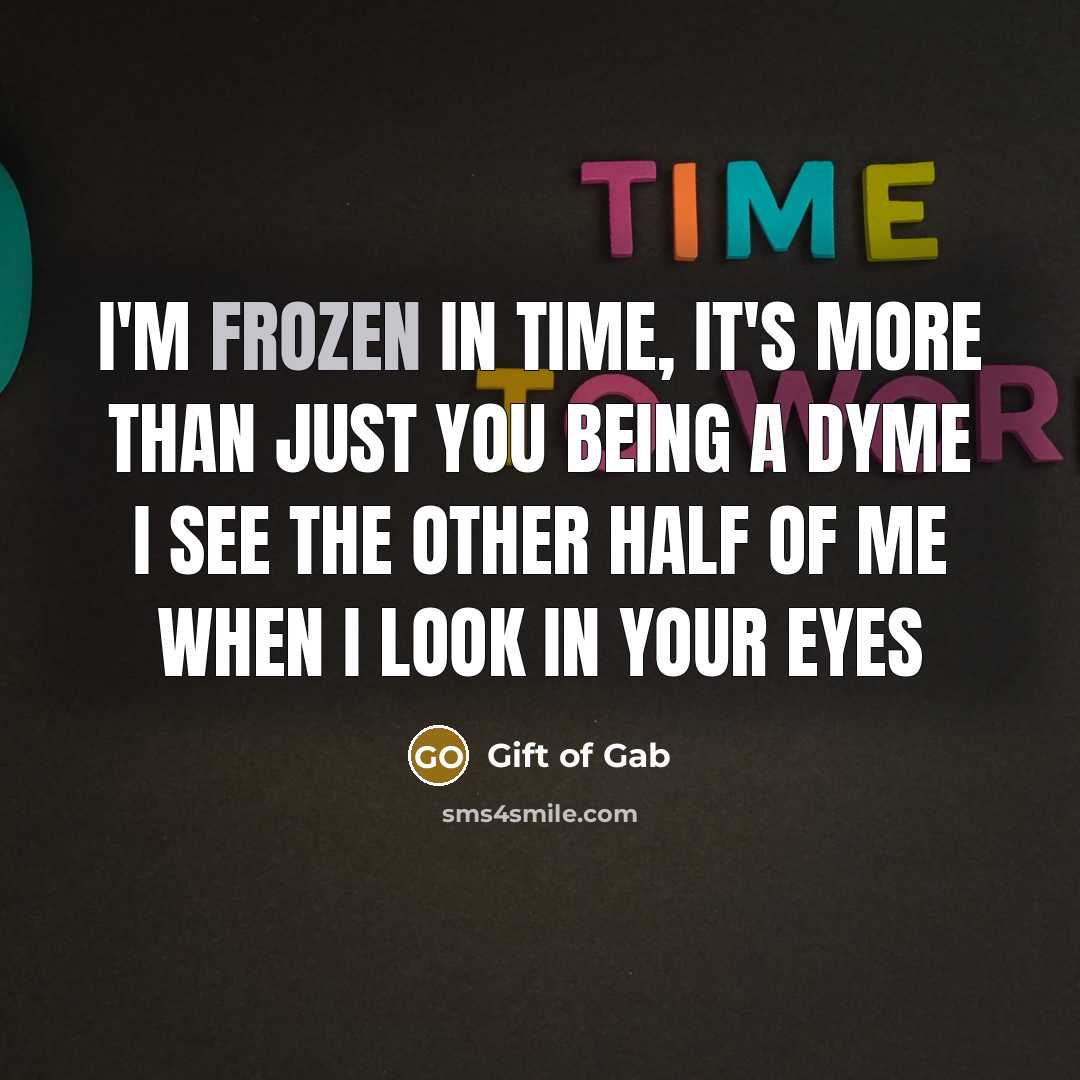 “I'm frozen in time, it's more than just you being…” quote by Gift of Gab