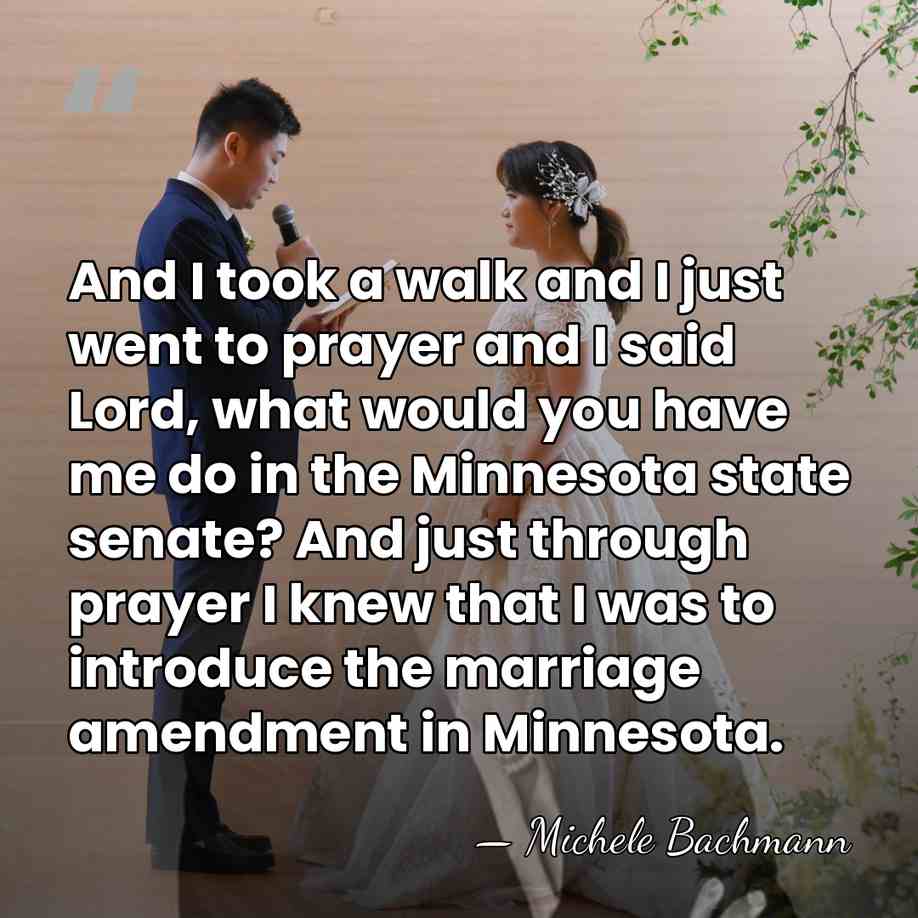 And I took a walk and I just went to prayer and&hellip; - Michele Bachmann