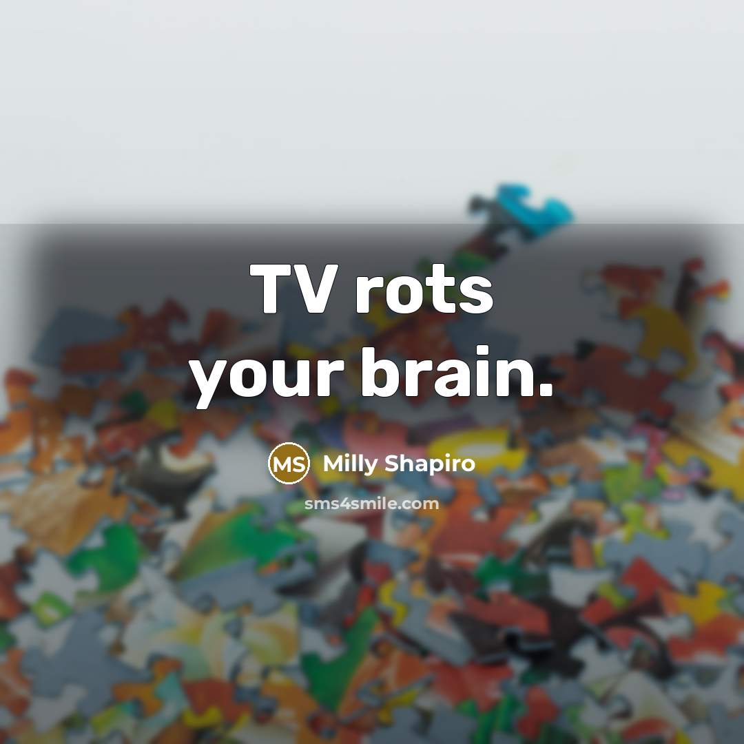 “TV rots your brain.…” quote by Milly Shapiro