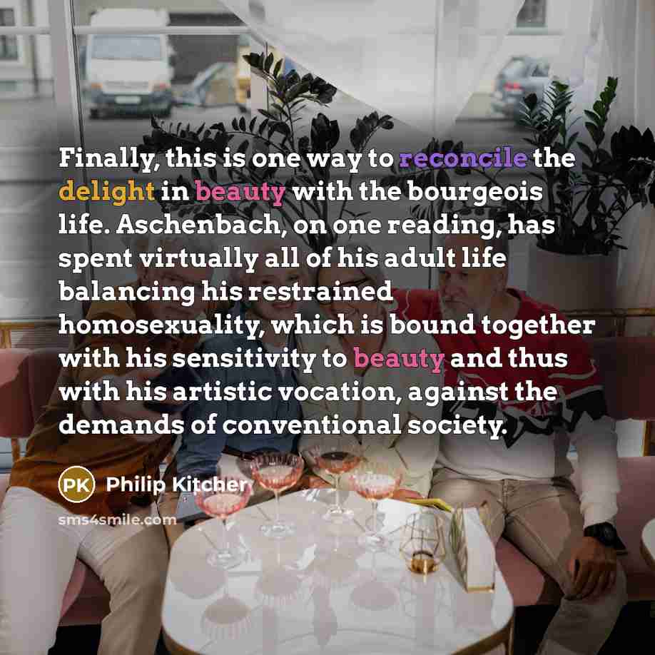 “Finally, this is one way to reconcile the delight in…” quote by Philip Kitcher