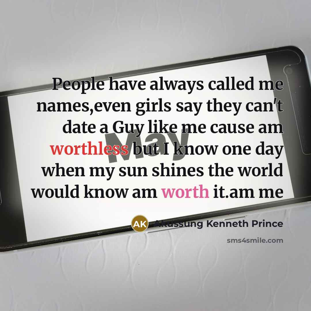 “People have always called me names,even girls say they can't…” quote by Akussung Kenneth Prince