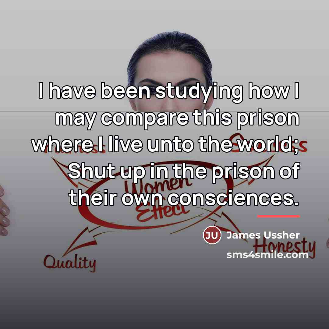“I have been studying how I may compare this prison…” quote by James Ussher