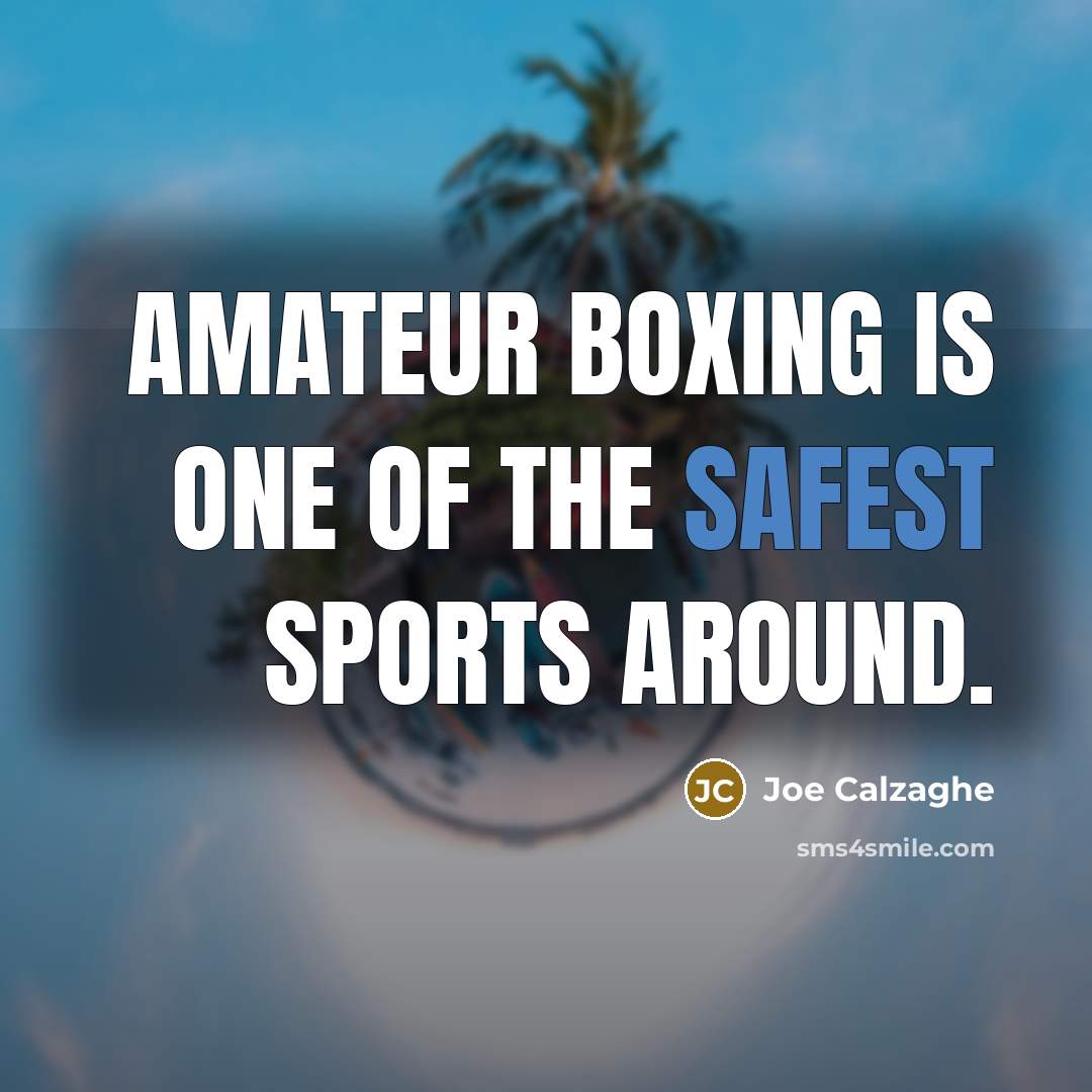 “Amateur boxing is one of the safest sports around.…” quote by Joe Calzaghe