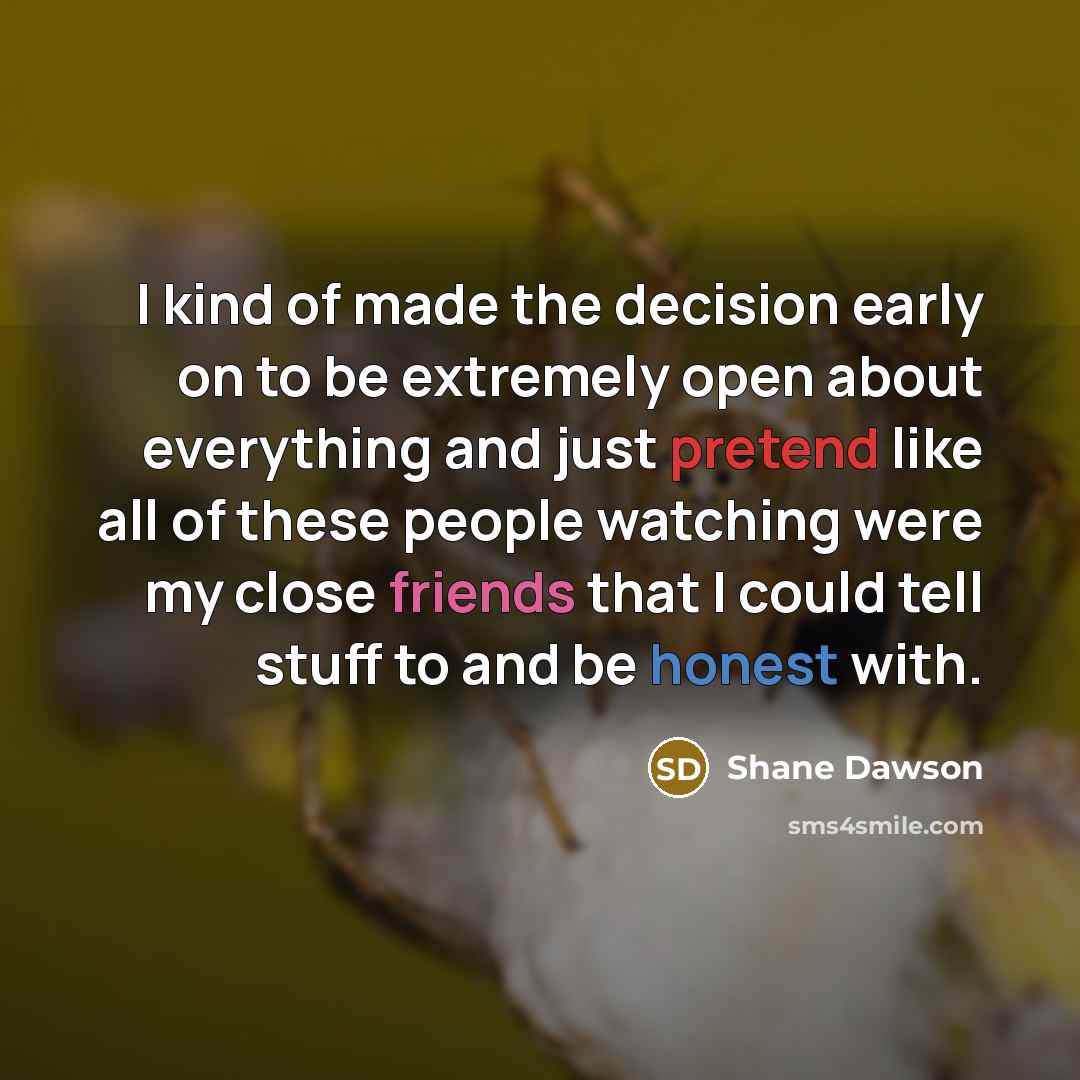“I kind of made the decision early on to be…” quote by Shane Dawson