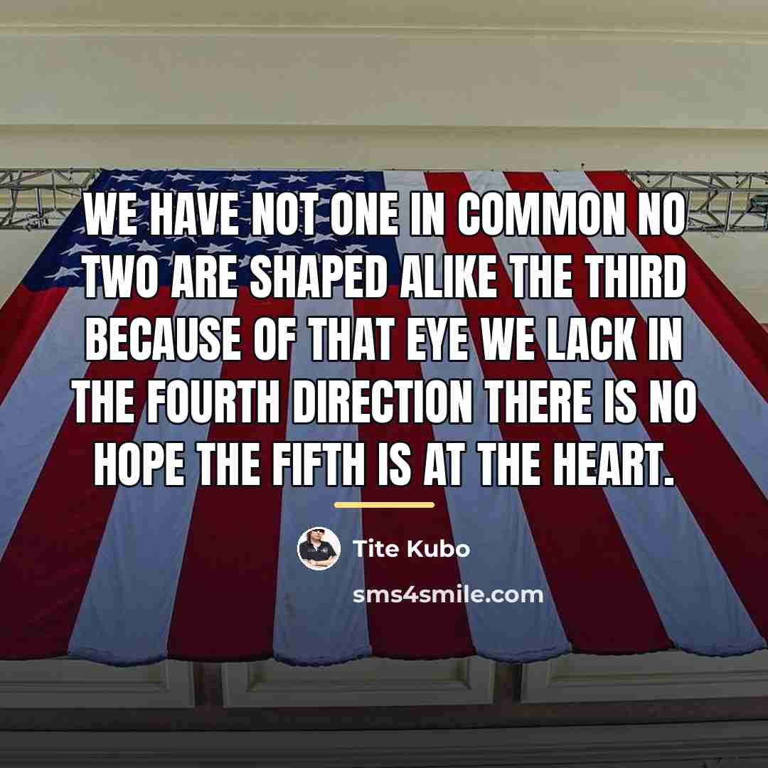 “We have Not one In common No two Are shaped…” quote by Tite Kubo