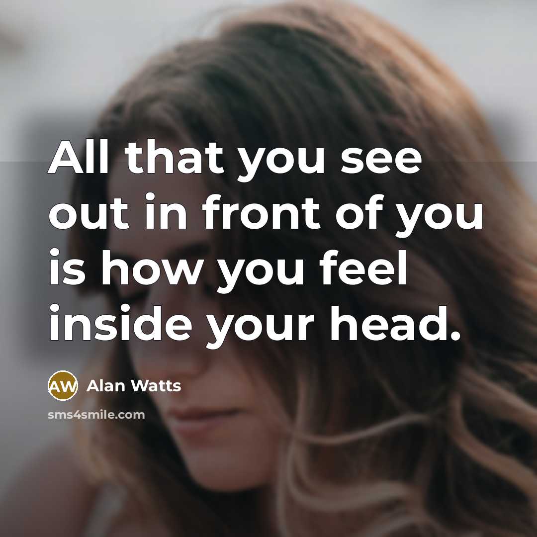 “All that you see out in front of you is…” quote by Alan Watts