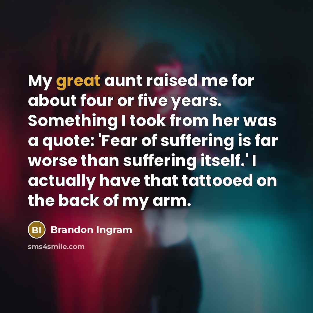 “My great aunt raised me for about four or five…” quote by Brandon Ingram