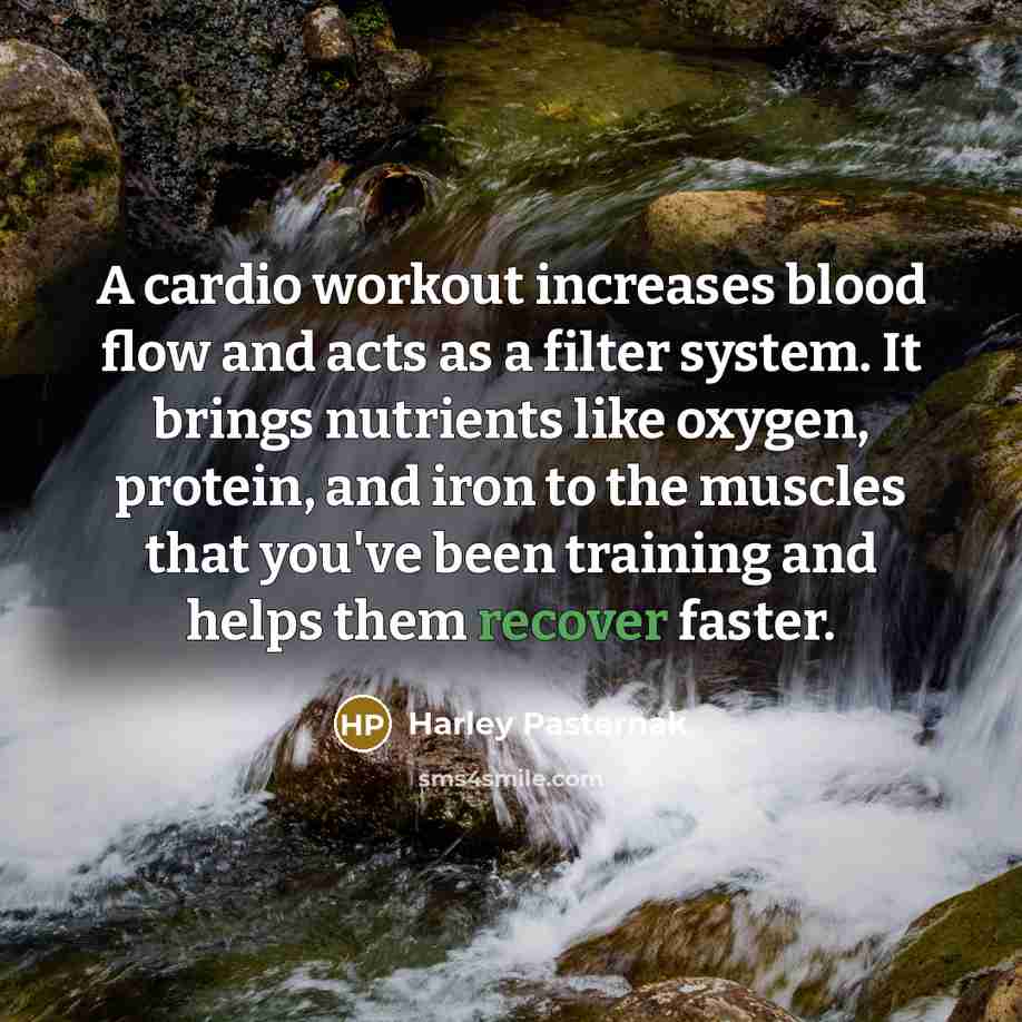 “A cardio workout increases blood flow and acts as a…” quote by Harley Pasternak