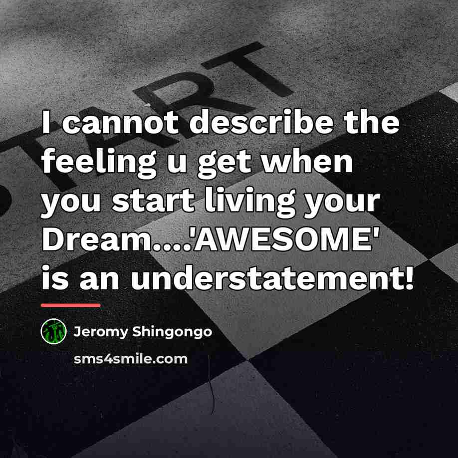 “I cannot describe the feeling u get when you start…” quote by Jeromy Shingongo